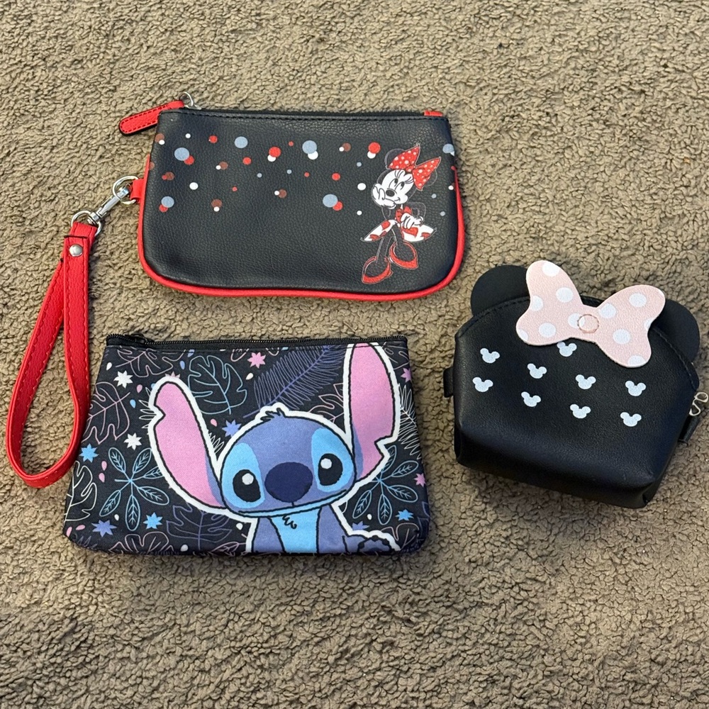 Disney Small Wristlet and Pouches Lot